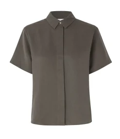 Mina Short Sleeve Shirt In Major Brown