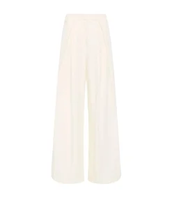Minimal Fold Trousers In Ivory
