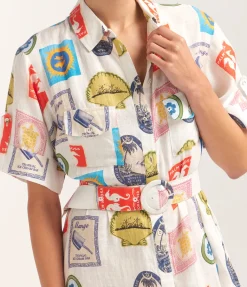Mirage Shirt In Holiday Stamp