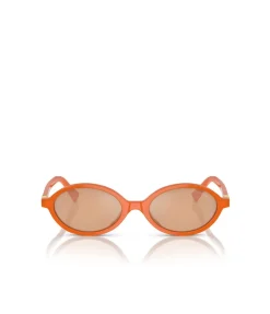 Miu Miu Oval Sunglasses In Turmenic Opal