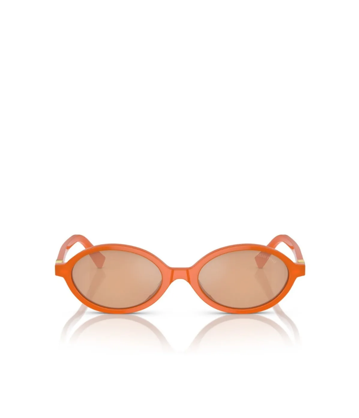 Miu Miu Oval Sunglasses In Turmenic Opal