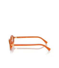 Miu Miu Oval Sunglasses In Turmenic Opal
