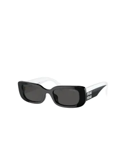 Miu Miu Rectangle Sunglasses In Black