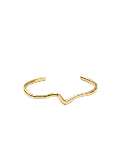 Molten Wave Cuff Bracelet In Gold