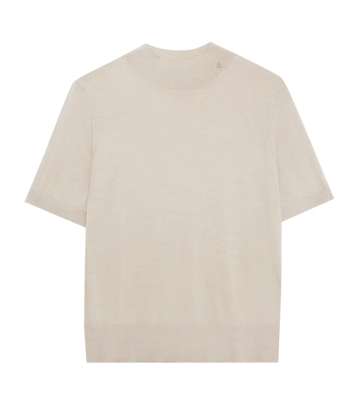Monique Short Sleeve Sweater In Oatmeal