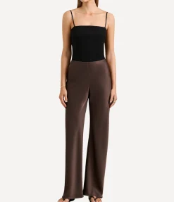 Myrna Bias Pant In Chocolate
