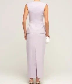 Nadia Pencil Skirt In Lilac