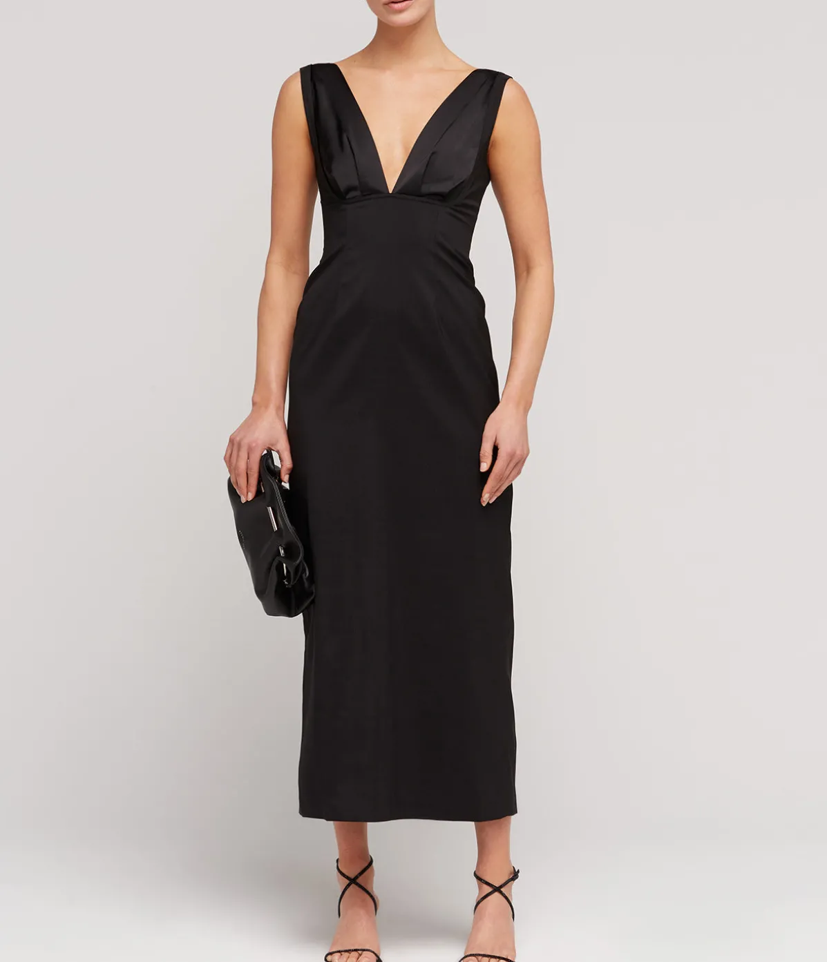 Nancy V-Neck Dress In Black