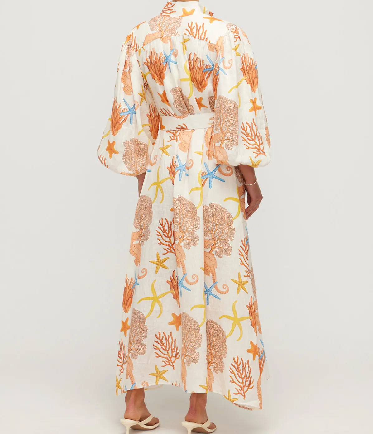 Noddy Linen Shirtdress In Coral