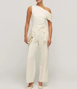 Oatley Belted Pant In Vanilla