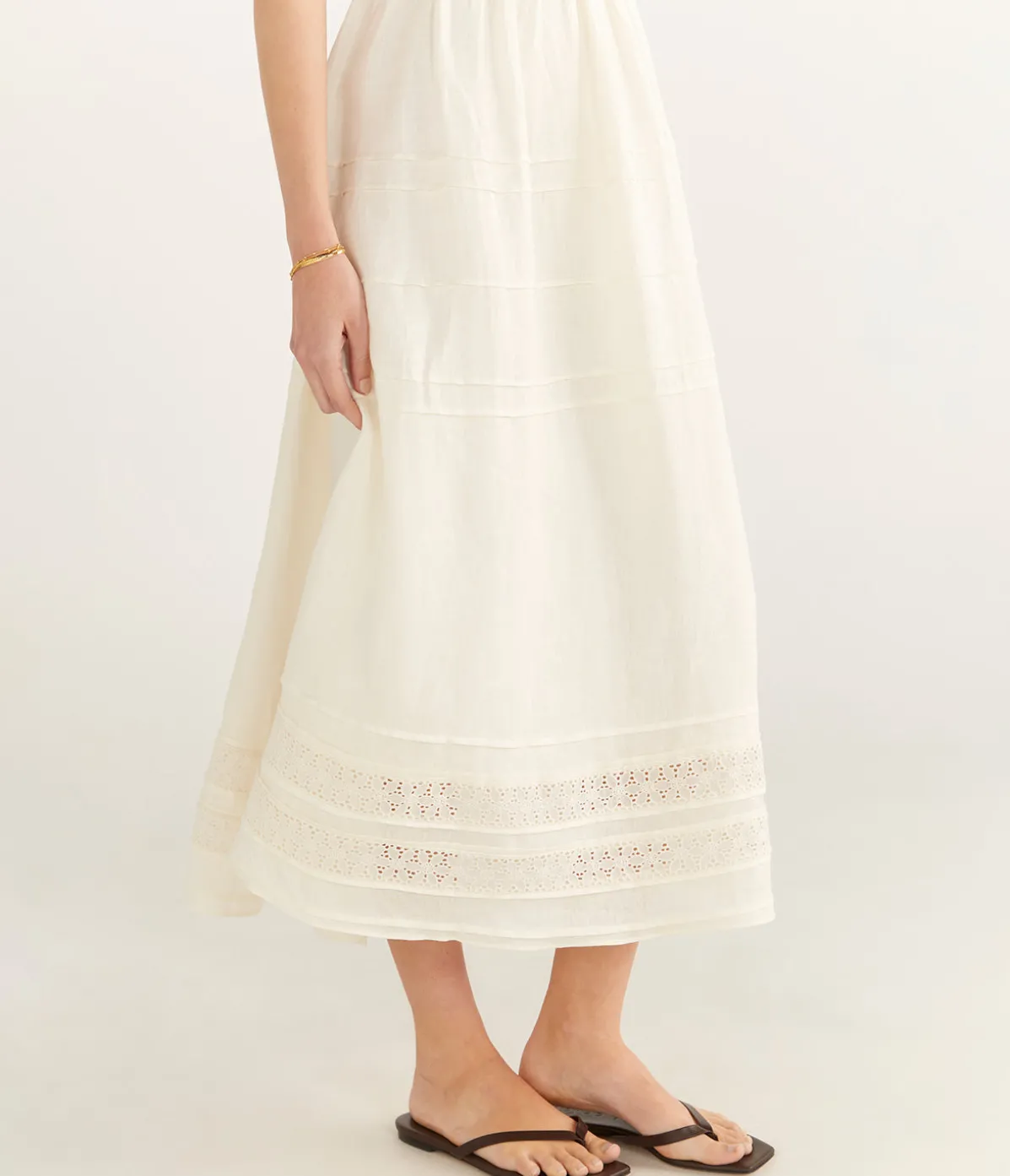 Panelled Midi Dress In Fleur