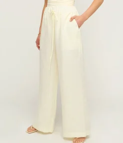 Pantheon Linen Pant In Porcelain