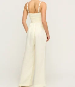 Pantheon Linen Pant In Porcelain