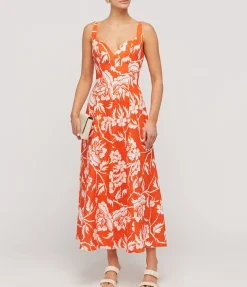 Perdita Maxi Dress In Poppy White