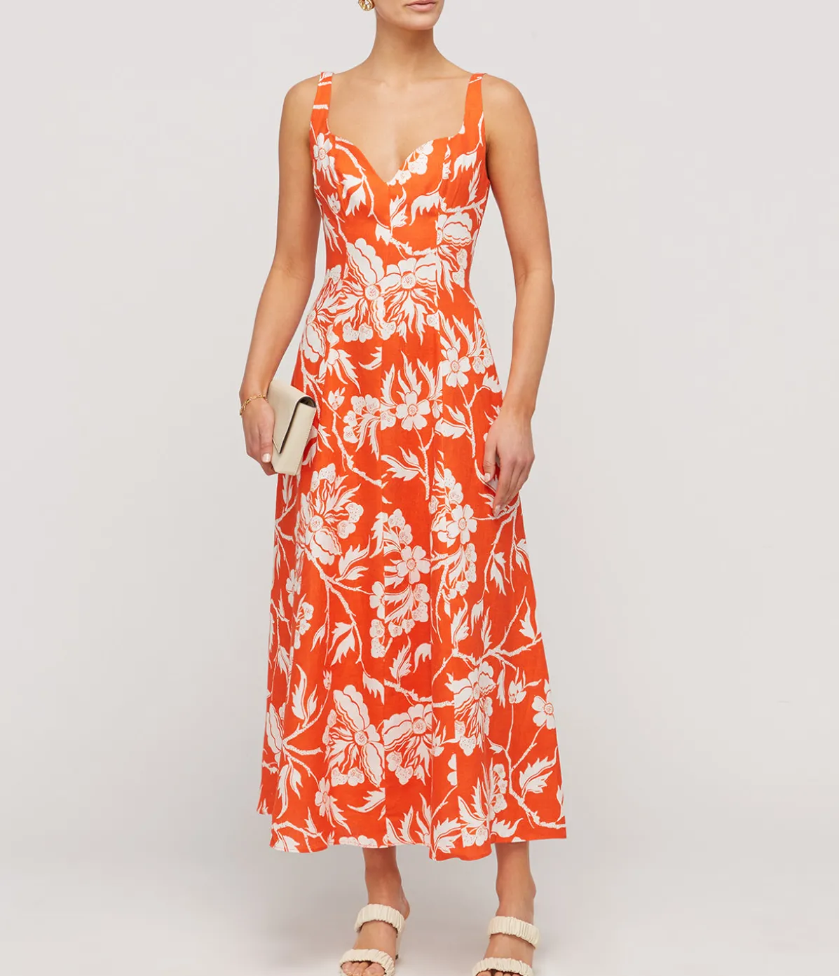 Perdita Maxi Dress In Poppy White