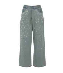 Perlette Denim Pants In Blue