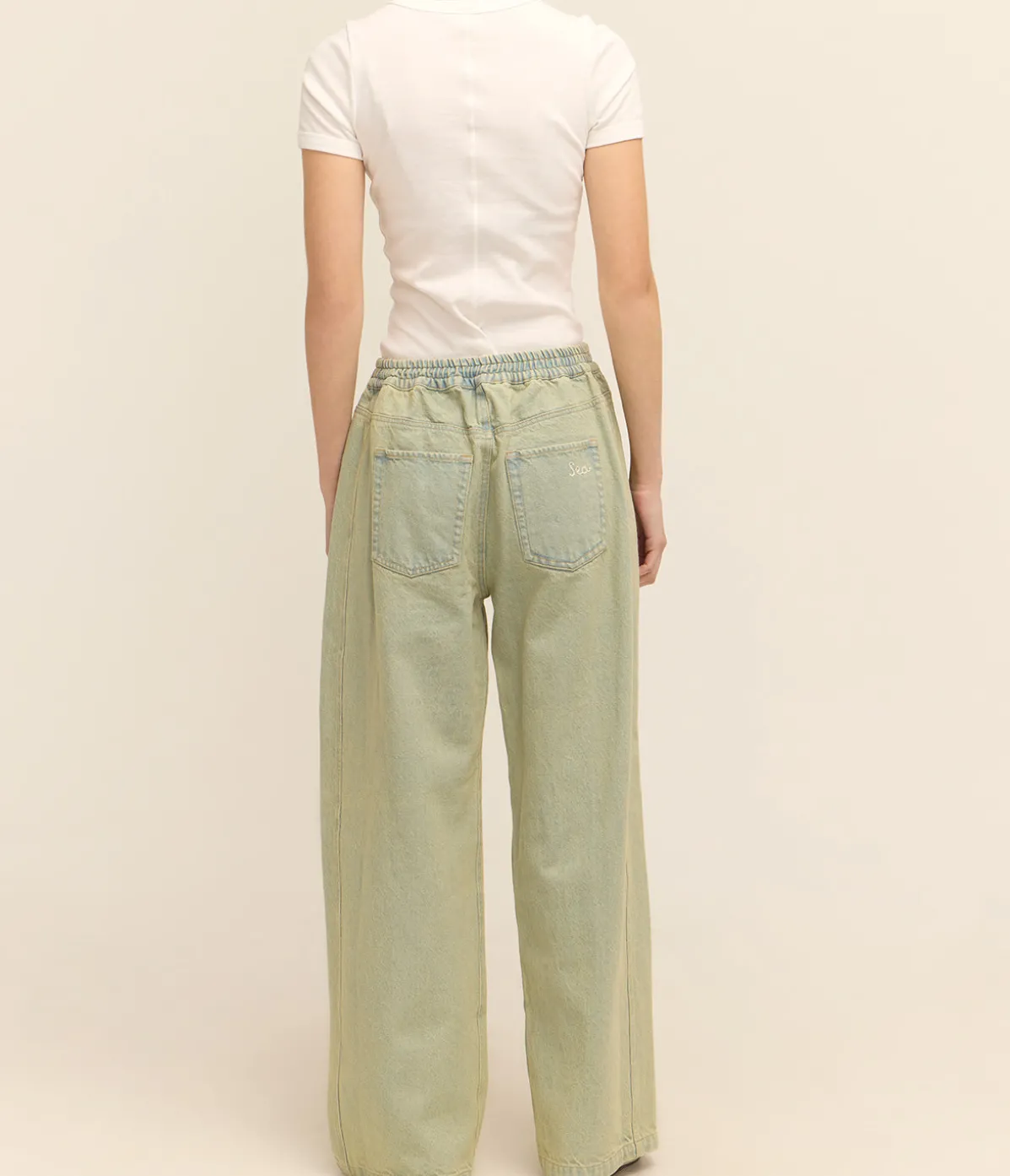 Perlette Denim Pants In Blue