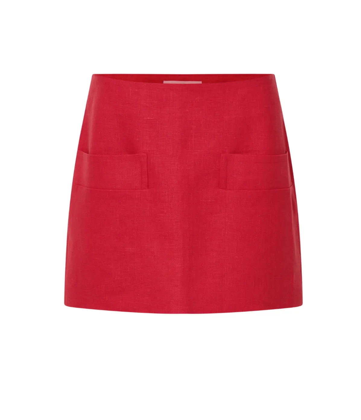 Pocket Detail Mini Skirt In Red