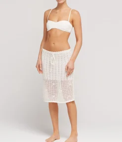 Pointelle Midi Skirt In Fleur
