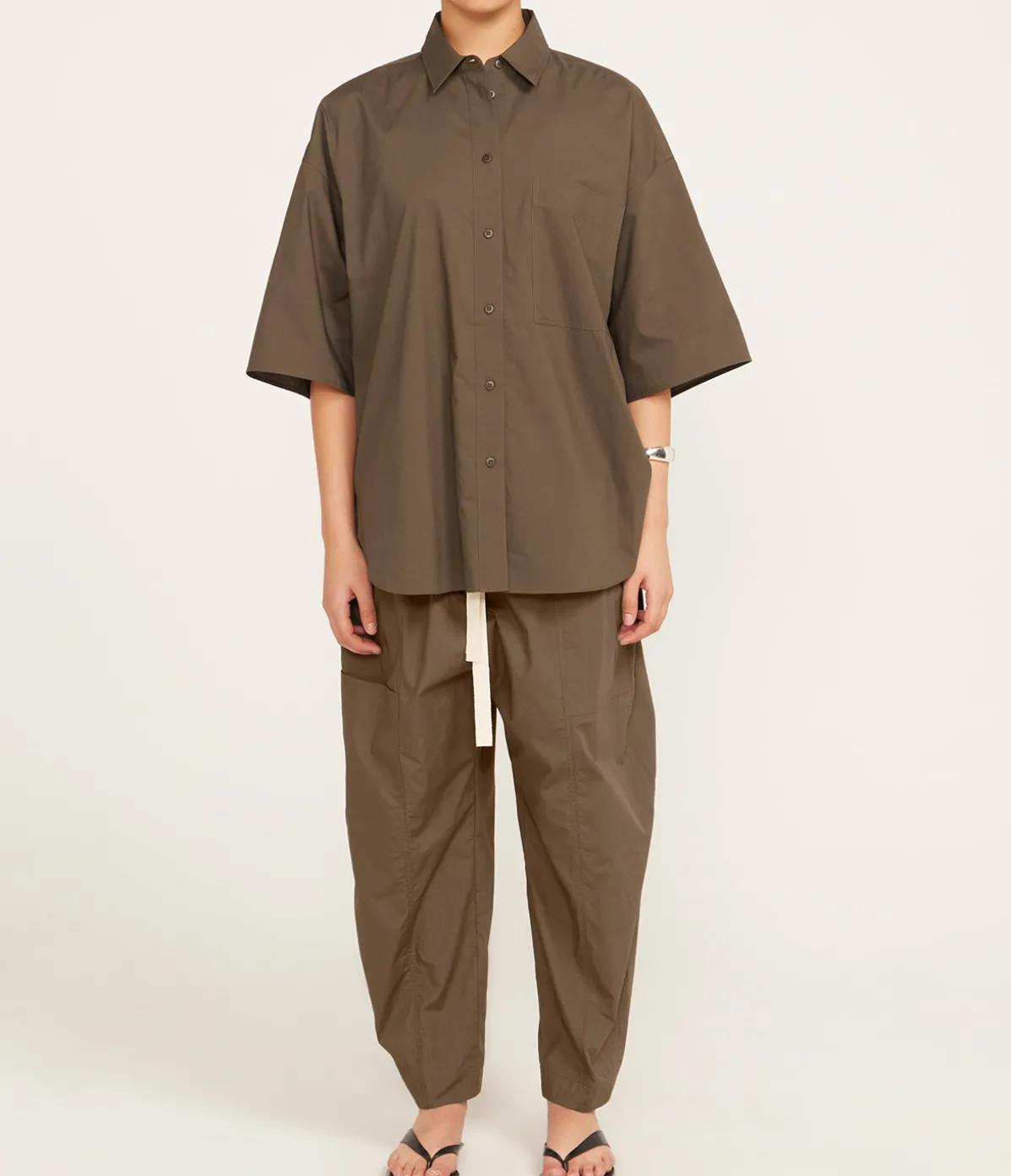 Poplin Shirt In Olive