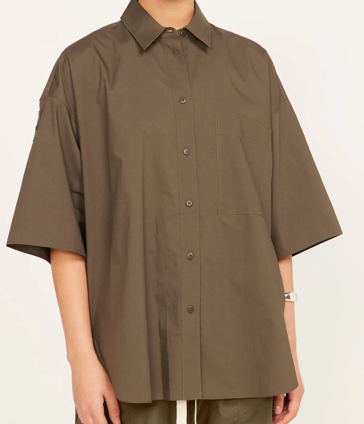 Poplin Shirt In Olive