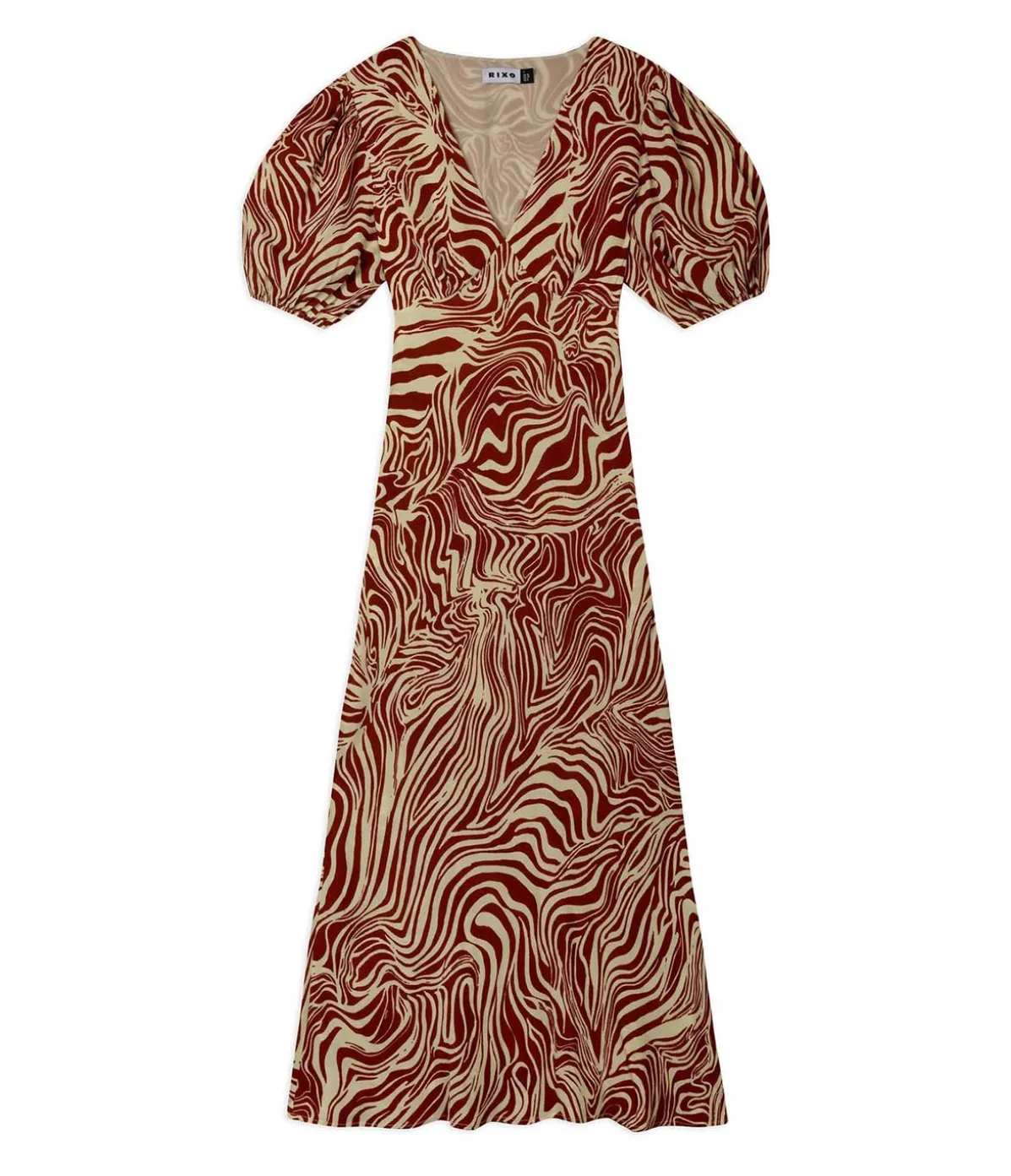 Poppy Dress In Brown Marble Zebra