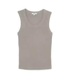 Poppy Scoop Neck Tank In Drab