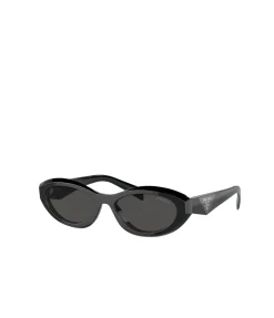 Prada Oval Sunglasses In Black