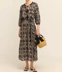 Priam Caftan Dress In Clover Print