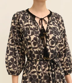 Priam Caftan Dress In Clover Print