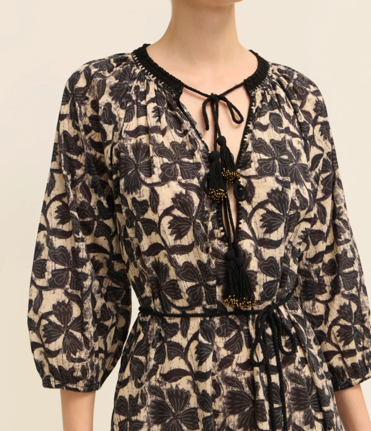 Priam Caftan Dress In Clover Print