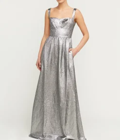 Rachel Bodice Gown In Silver