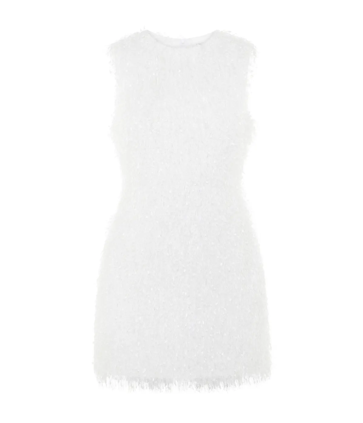 Raven Dress In White Feather