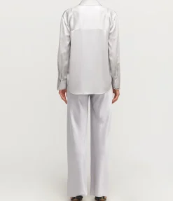 Relaxed Long Sleeve Blouse In Silverstone