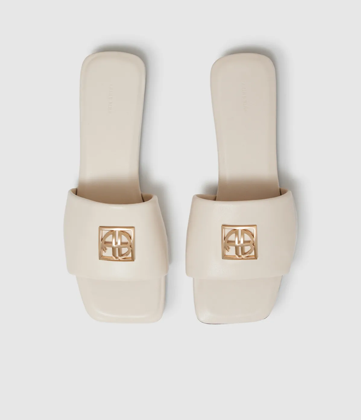 Ria Monogram Slides In Ivory