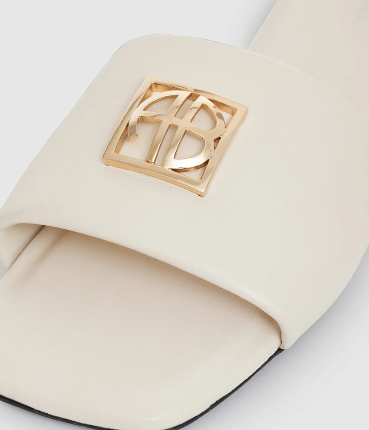 Ria Monogram Slides In Ivory