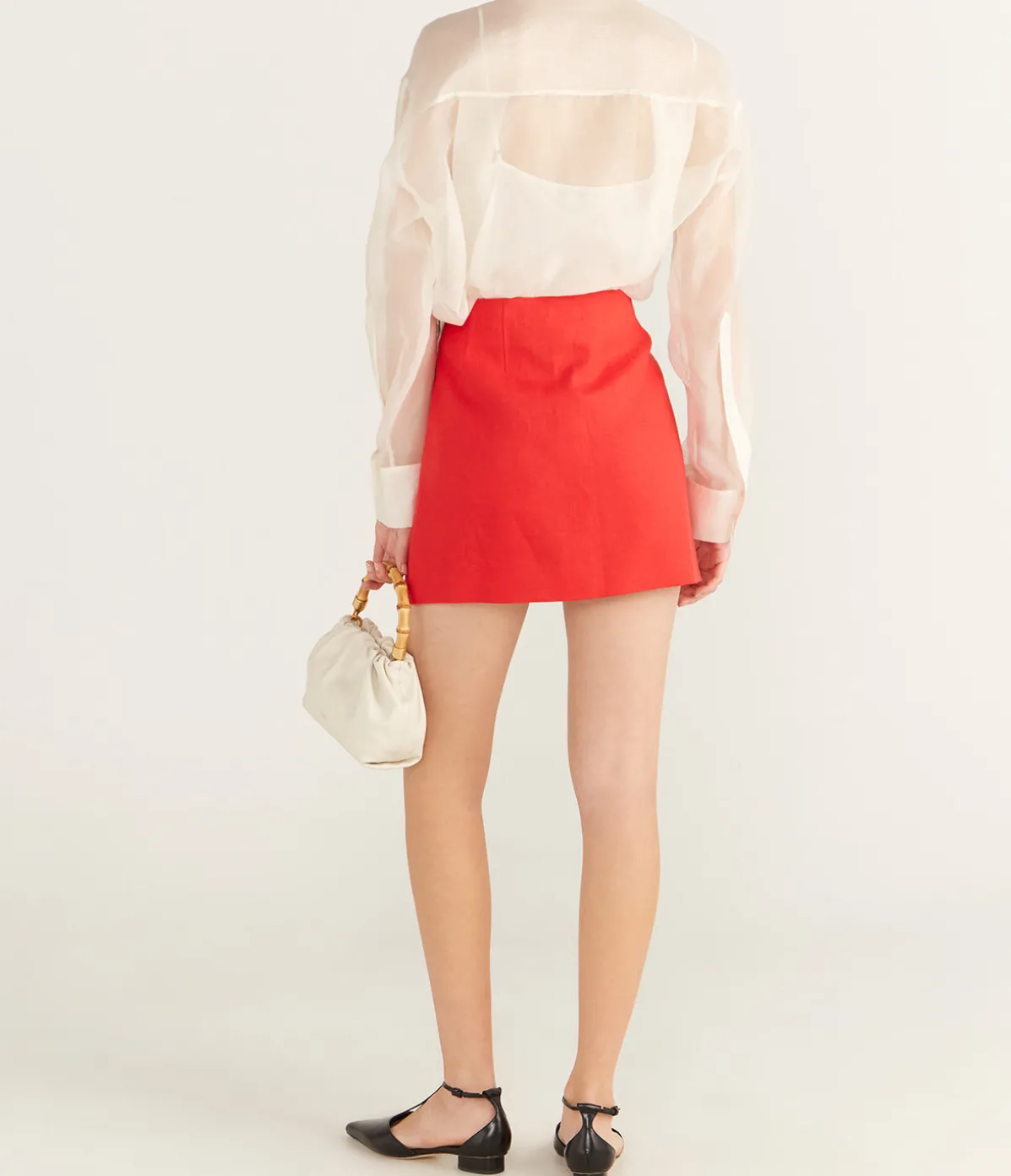 Rosebud Embroidery Shirt In Soft Cream