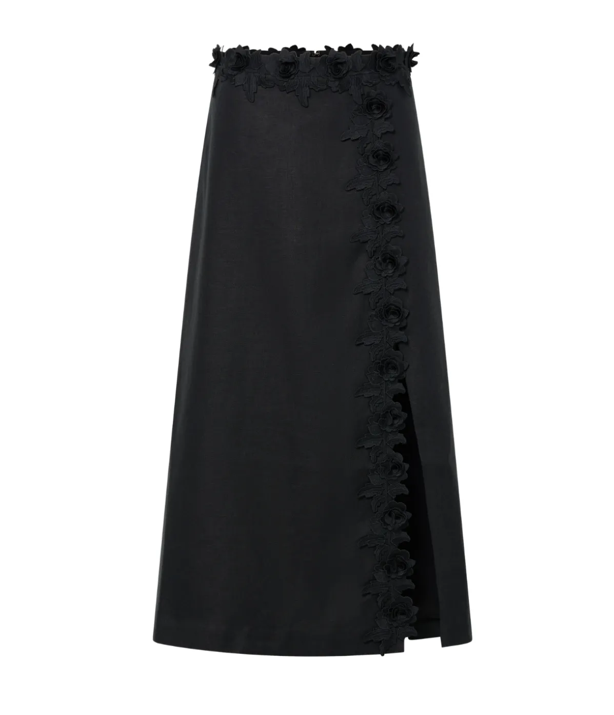 Rosebud Lace Skirt In Black