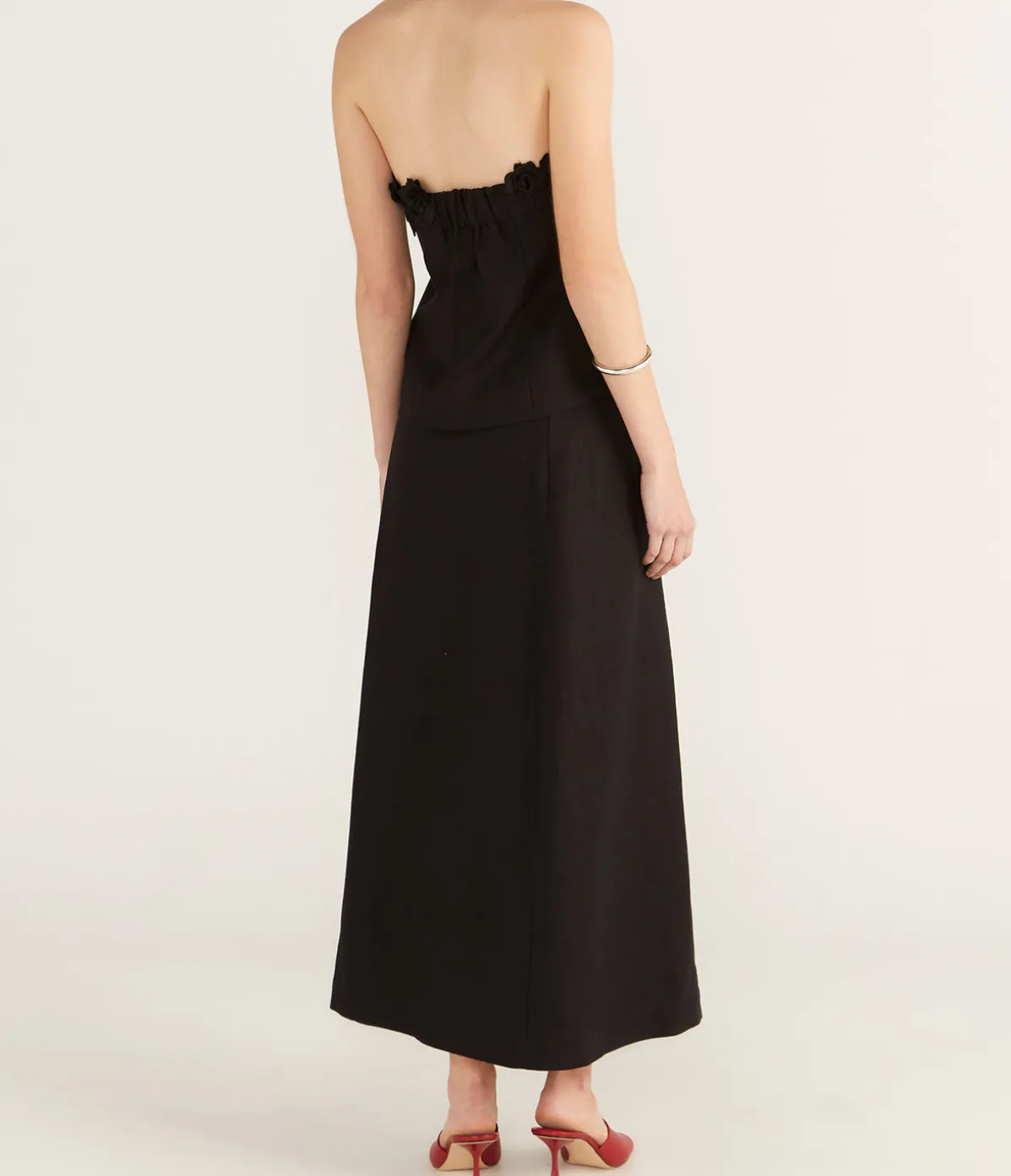 Rosebud Lace Skirt In Black