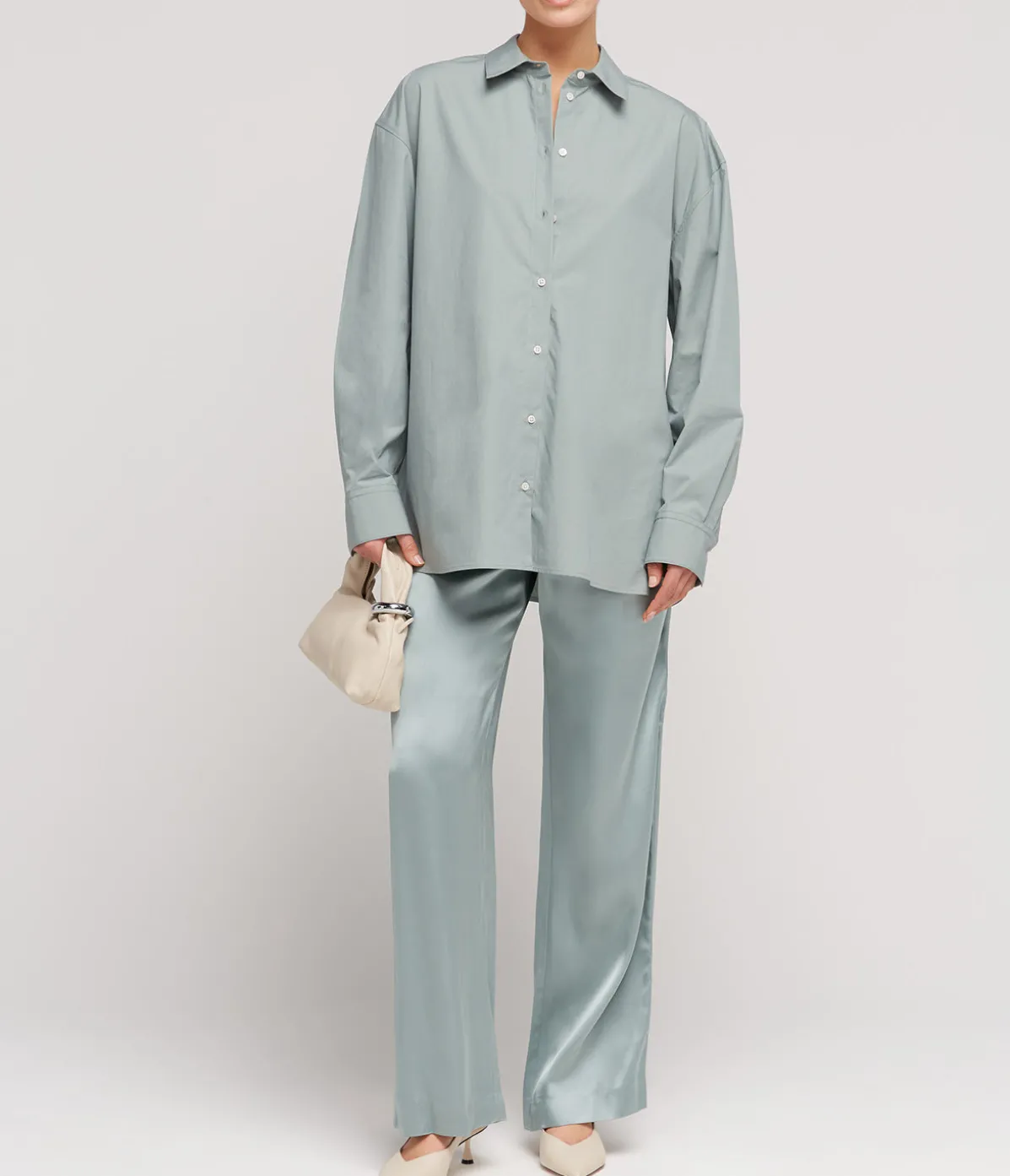 Ross Wide Leg Pants In Aqua