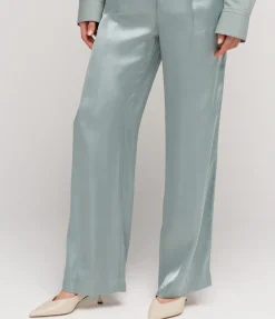 Ross Wide Leg Pants In Aqua
