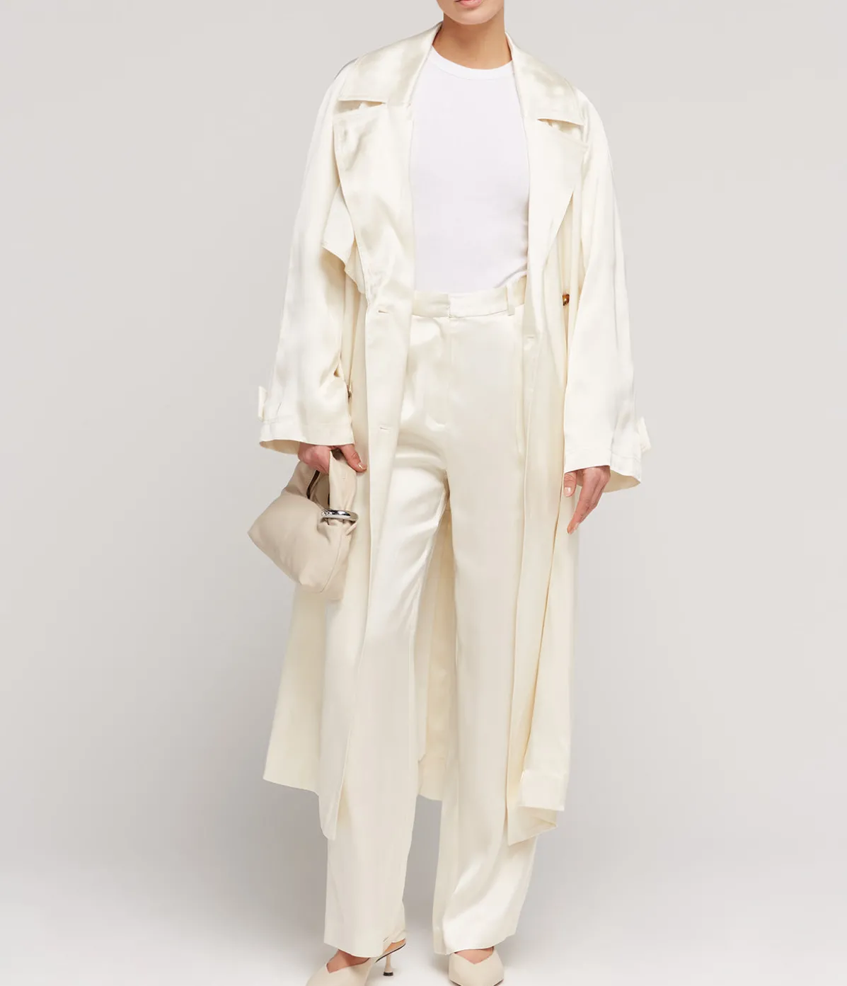 Ross Wide Leg Pants In Ivory