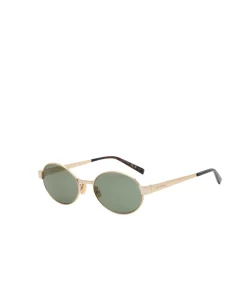 Round Metal Frame Sunglasses In Gold