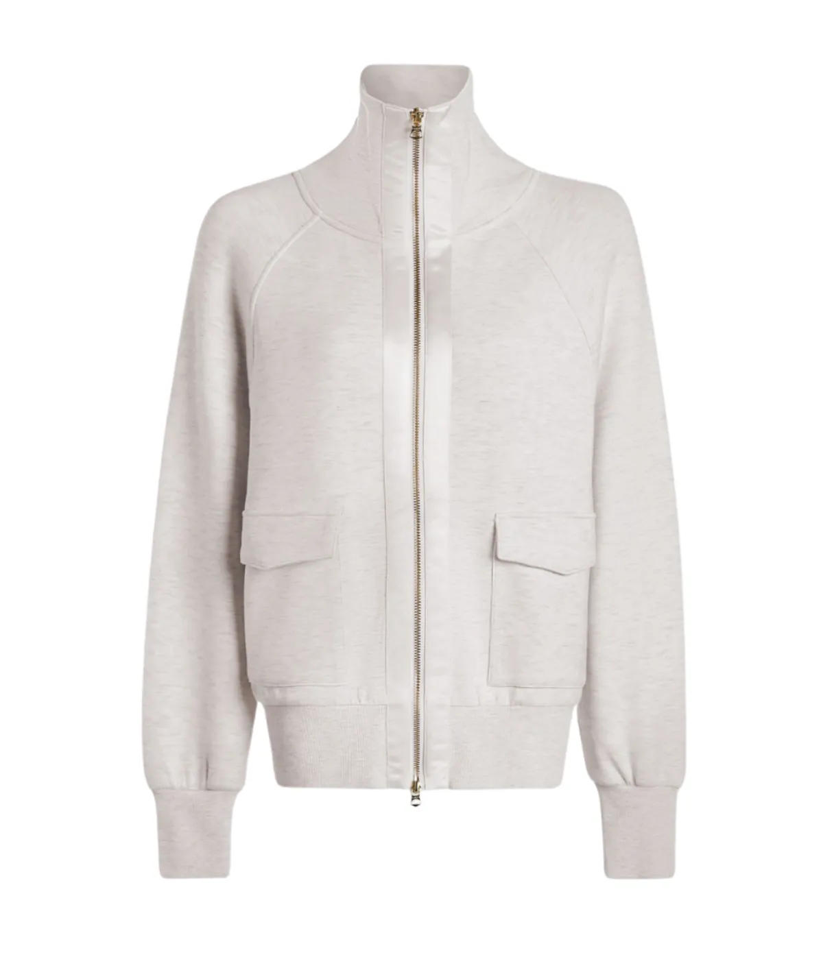 Roxbury Zip Through In Ivory Marl