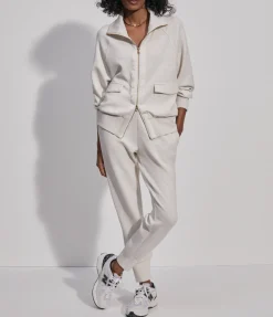 Roxbury Zip Through In Ivory Marl
