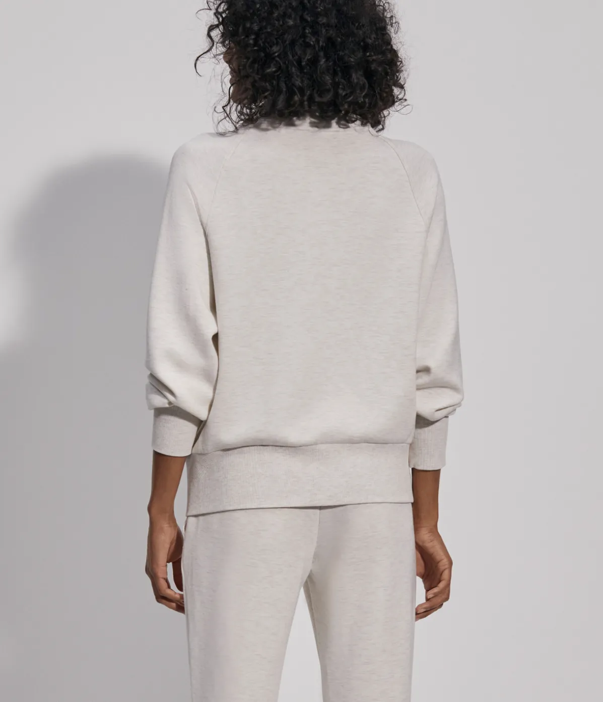 Roxbury Zip Through In Ivory Marl