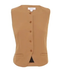 Rubens Tailored Vest In Camel