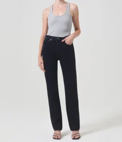 90's Pinch Waist Hight Rise Straight In Crushed