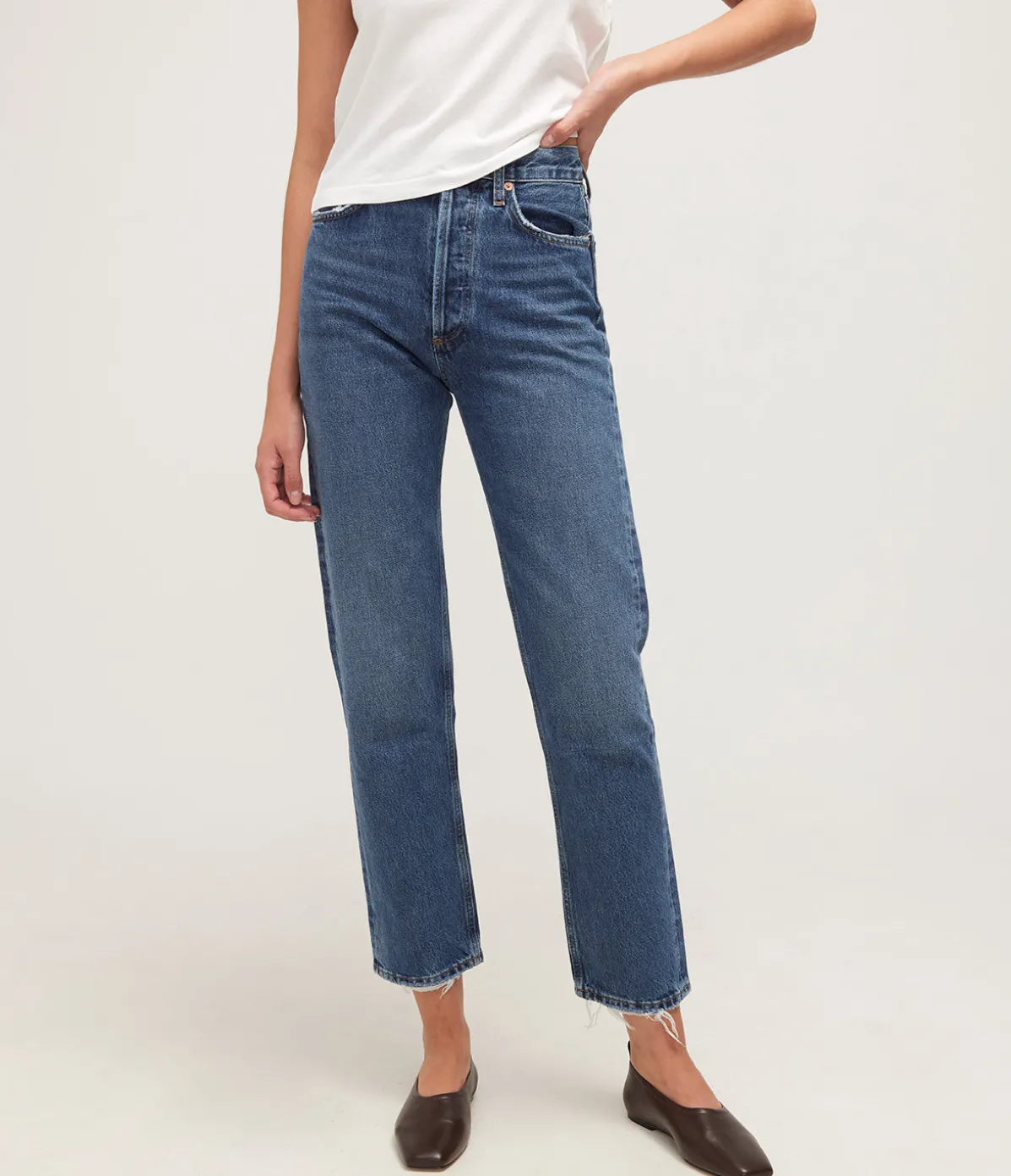 90's Pinch Waist Hight Rise Straight In Range