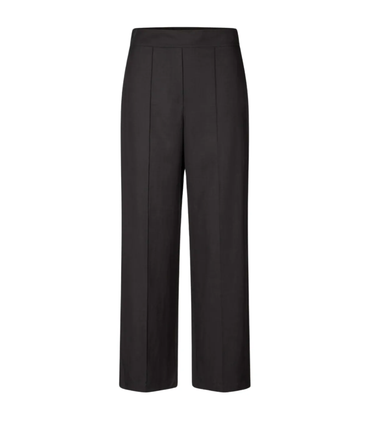 Sahani Slim Leg Silk Linen Pants In Black